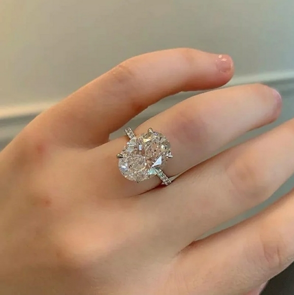 🆕 5C.T.W Oval Diamond FINAL DROP - Picture 6 of 16